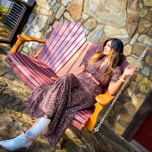 Max Studio Elbow Length Print Tiered Maxi Dress